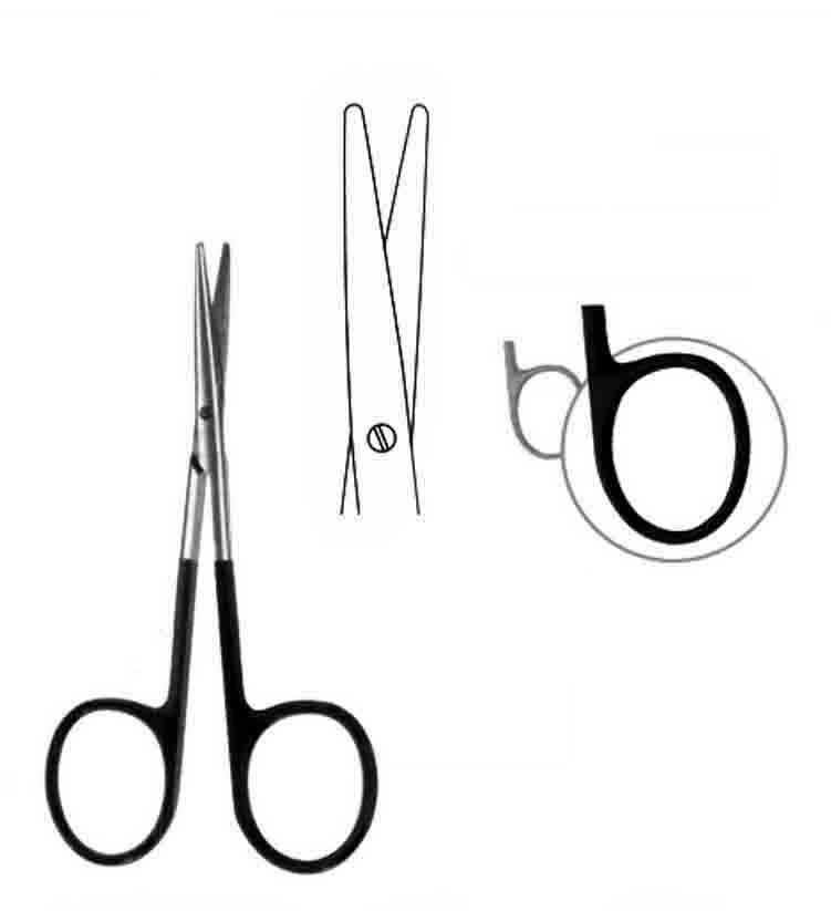 BABY-METZENBAUM MAKAS SİYAH SAPLI DÜZ 11,5CM   